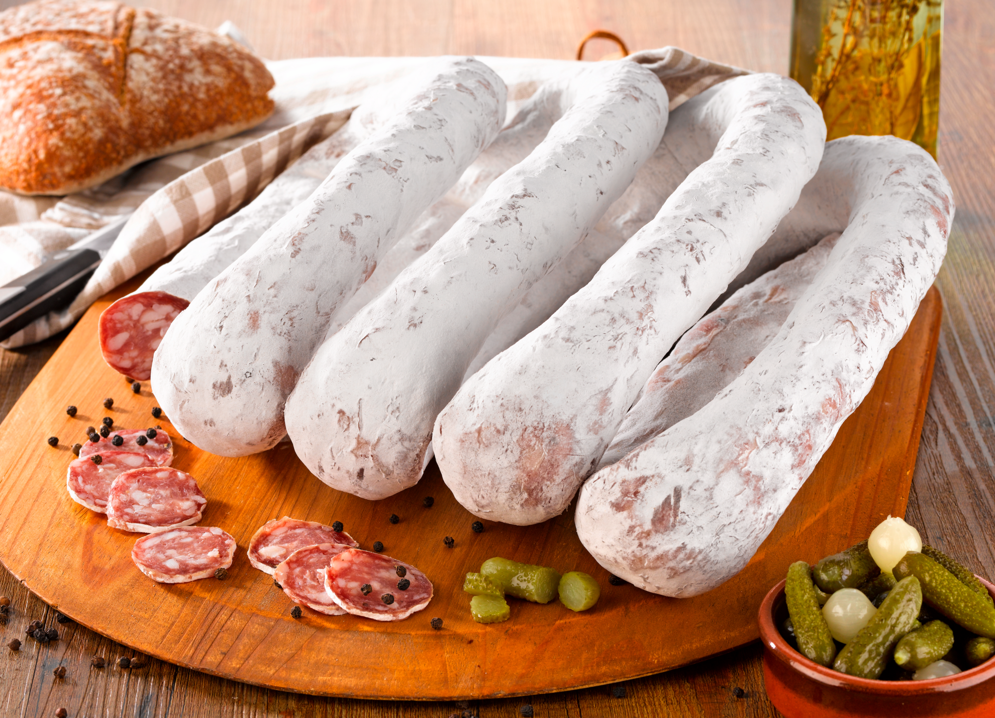 Saucisse sèche à la perche