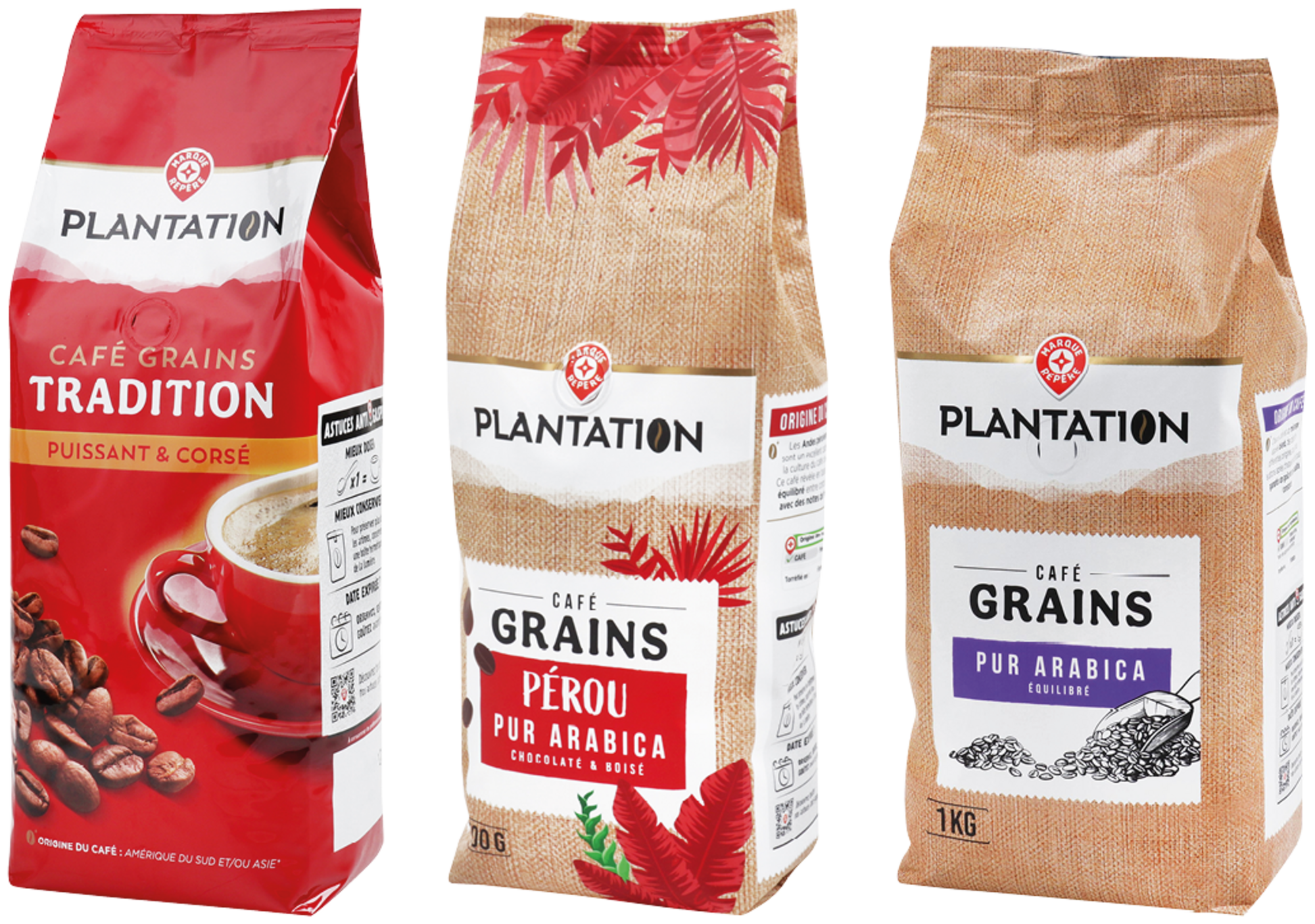 SUR LES PRODUITS PRÉSENTS EN MAGASIN DE LA GAMME CAFÉS GRAINS "PLANTATION"
