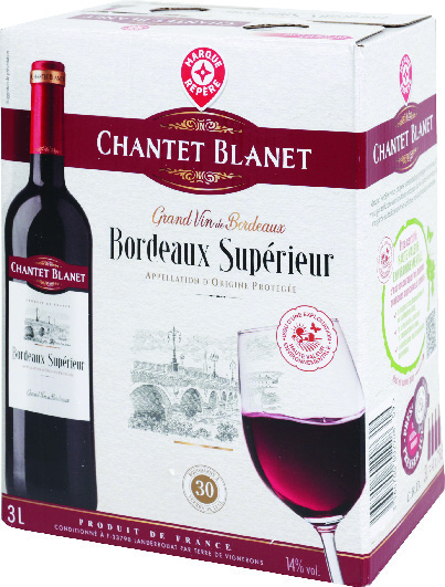 A.O.P(1) BORDEAUX SUPÉRIEUR(2) CHANTET BLANET