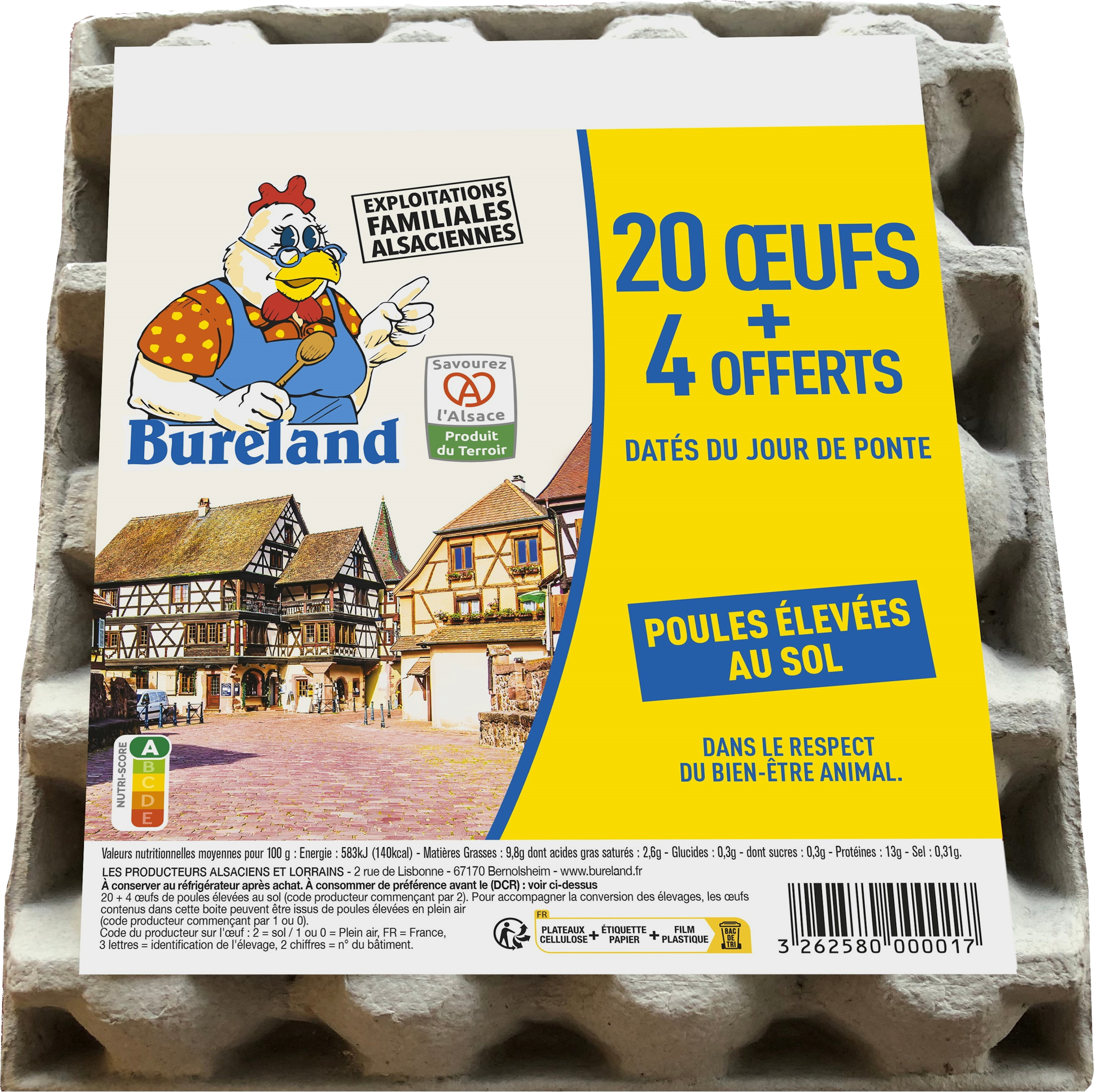 ŒUFS DE POULES ÉLEVÉES AU SOL