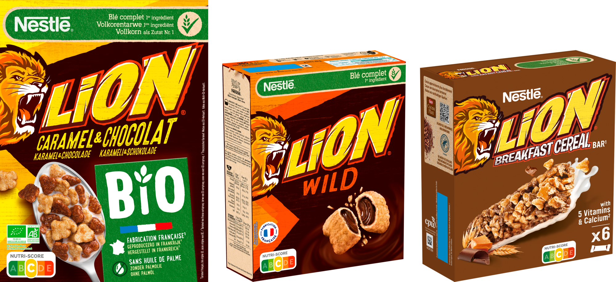 SUR LES PRODUITS PRÉSENTS EN MAGASIN DE LA GAMME BARRES CÉRÉALES ET CÉRÉALES "LION"