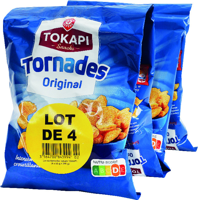 LOT SNACKS SOUFFLES 3D 4 X 85G