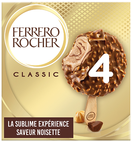 4 bâtonnets glacés chocolat au lait noisette