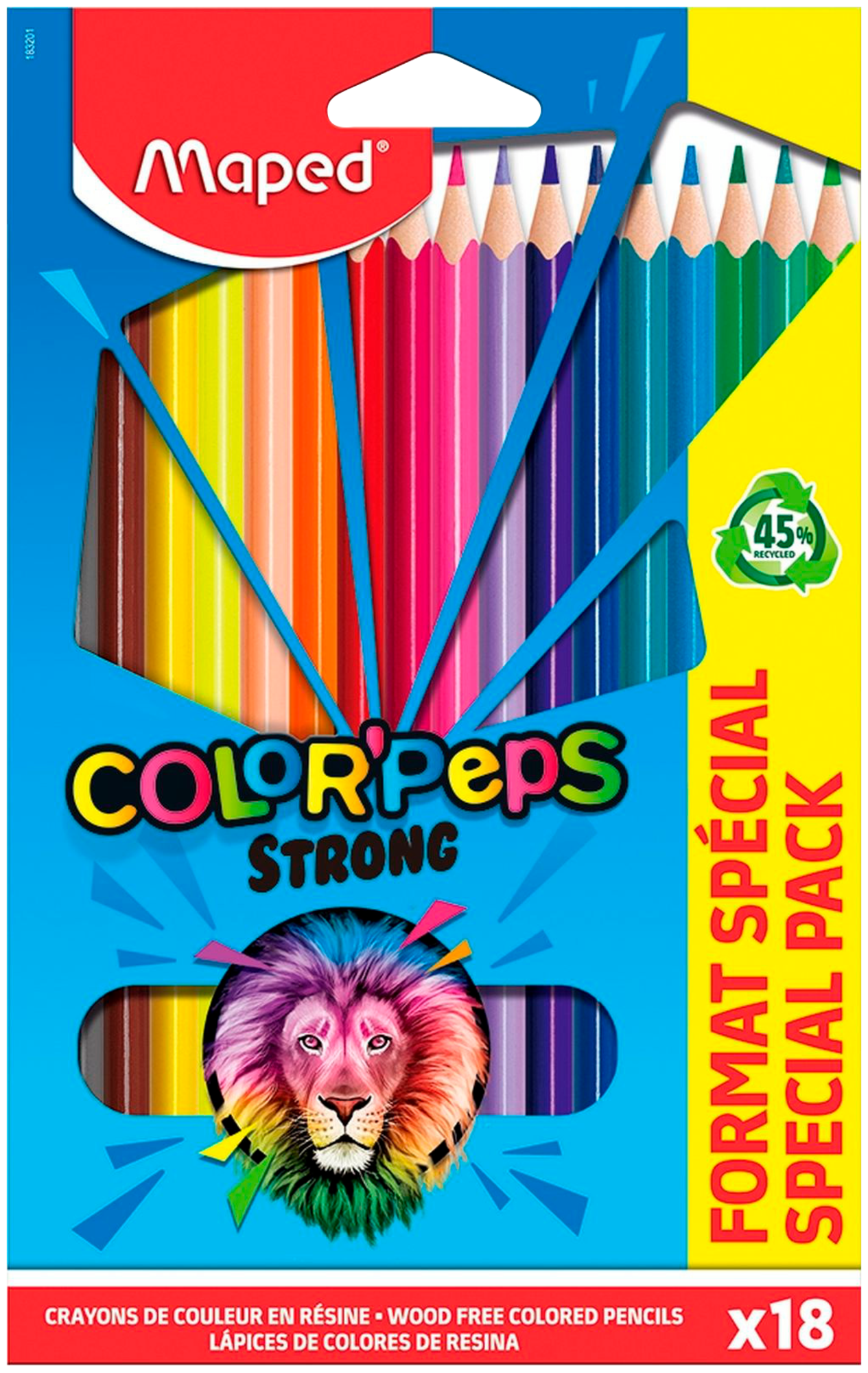 18 crayons de couleur "color'peps STRONG"