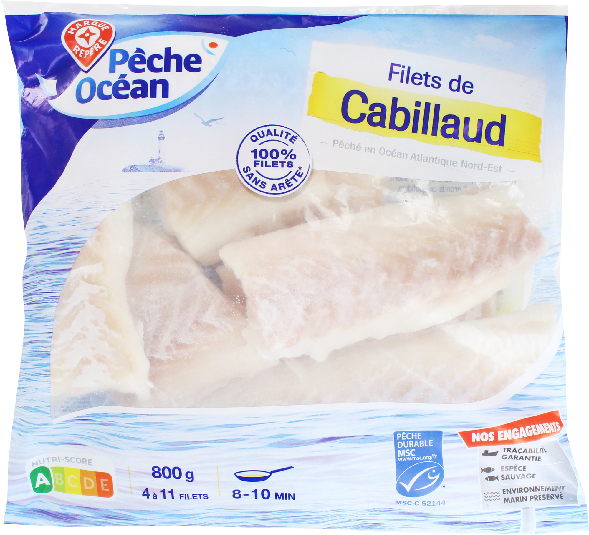 FILETS DE CABILLAUD SURGELÉS MSC