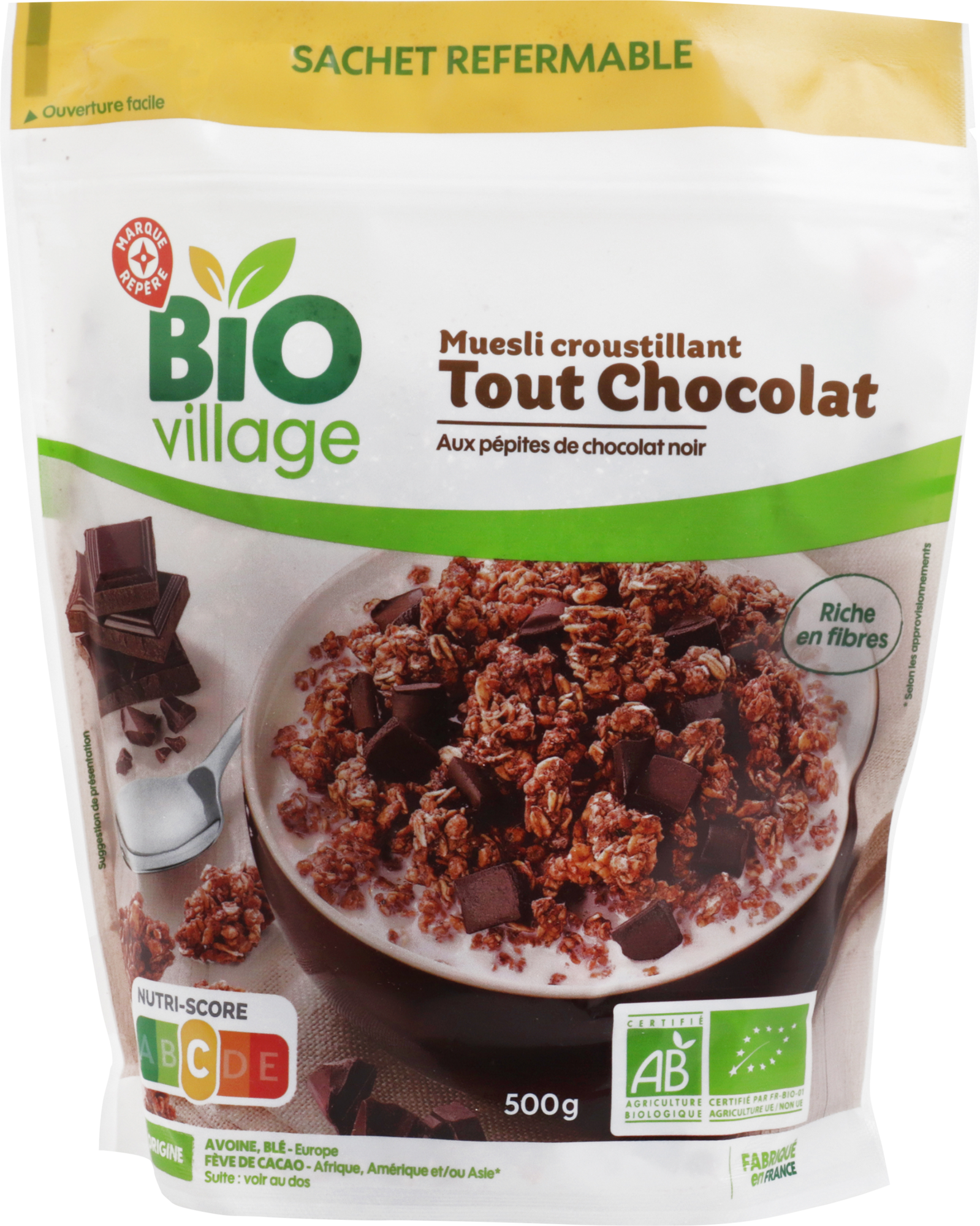 MUESLI CROUSTILLANT TOUT CHOCOLAT BIO