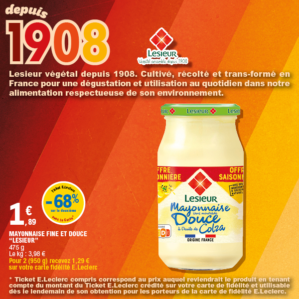MAYONNAISE FINE ET DOUCE