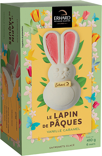 LE LAPIN DE PÂQUES GLACÉ VANILLE CARAMEL
