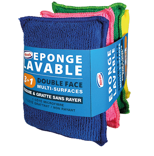 ÉPONGES LAVABLES DOUBLE FACE MULTI-SURFACES