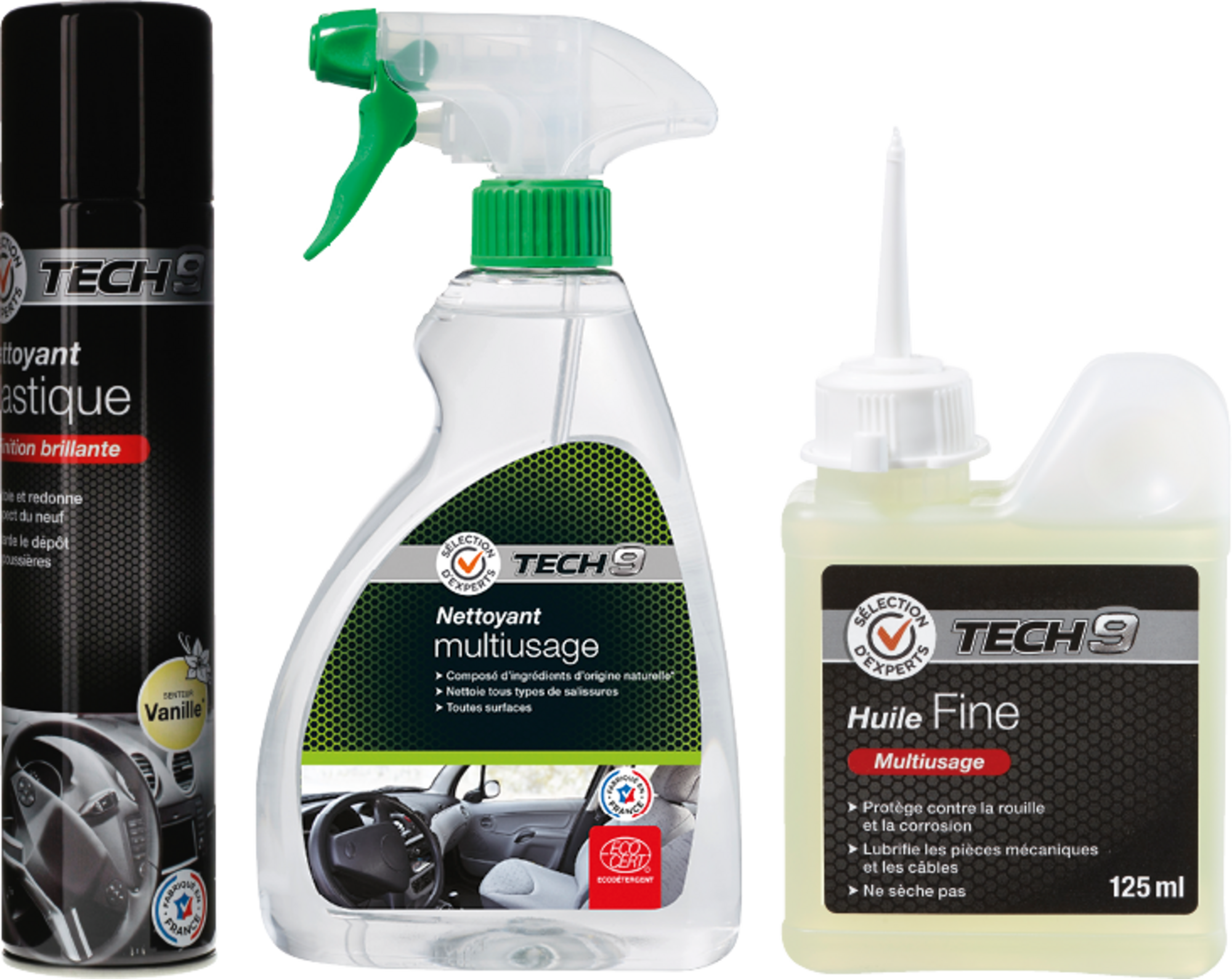 SUR LES PRODUITS PRÉSENTS EN MAGASIN DE LA GAMME DE PRODUITS D'ENTRETIEN "TECH9"