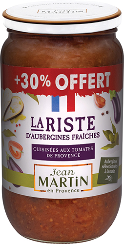 LA RISTE D'AUBERGINES FRAÎCHES 
OU RATATOUILLE À LA PROVENÇALE