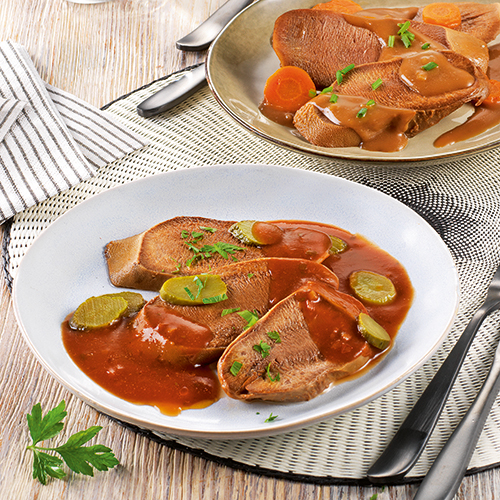 LANGUE DE BŒUF SAUCE PIQUANTE