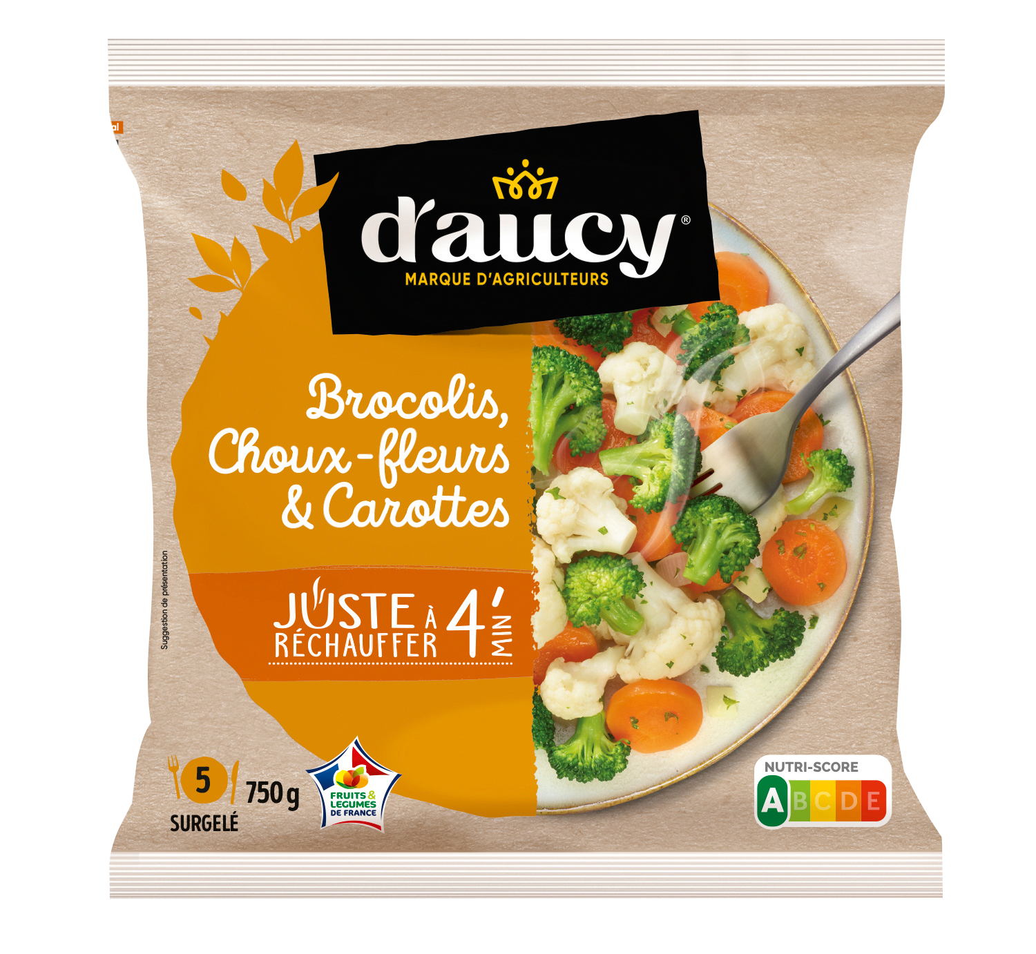 BROCOLIS, CHOUX-FLEURS ET CAROTTES SURGELÉS