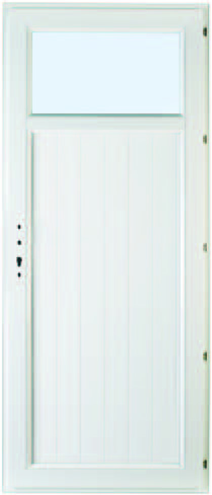 PORTE LATTÉE 1/4 VITRÉE