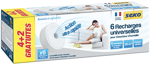 RECHARGES UNIVERSELLES PARFUM NEUTRE POUR ABSORBEUR D'HUMIDITÉ