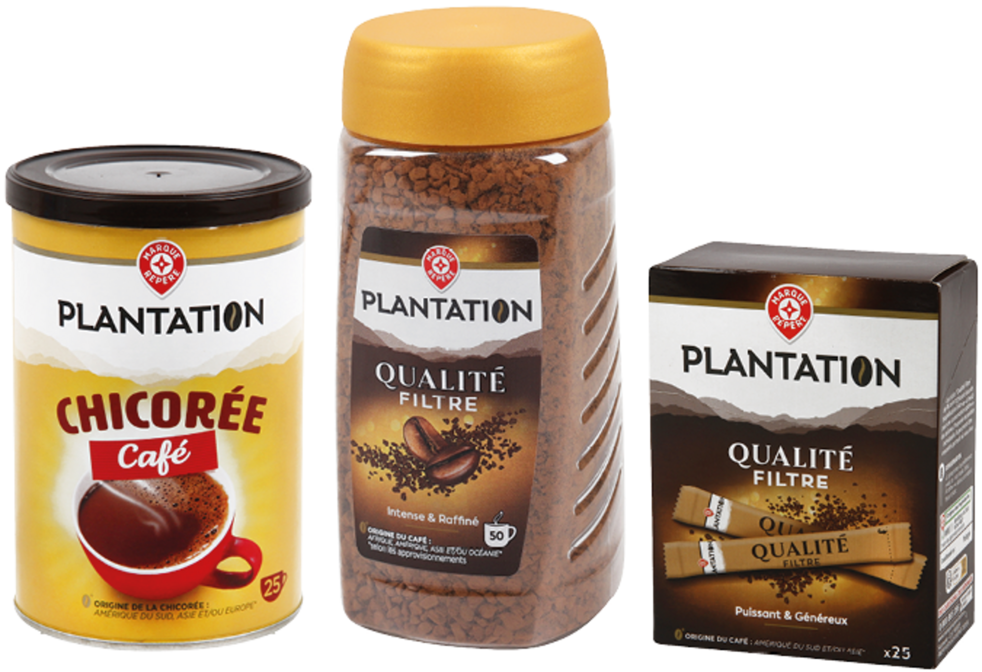 SUR LES PRODUITS PRÉSENTS EN MAGASIN DE LA GAMME CAFÉ SOLUBLE ET CHICORÉE "PLANTATION"