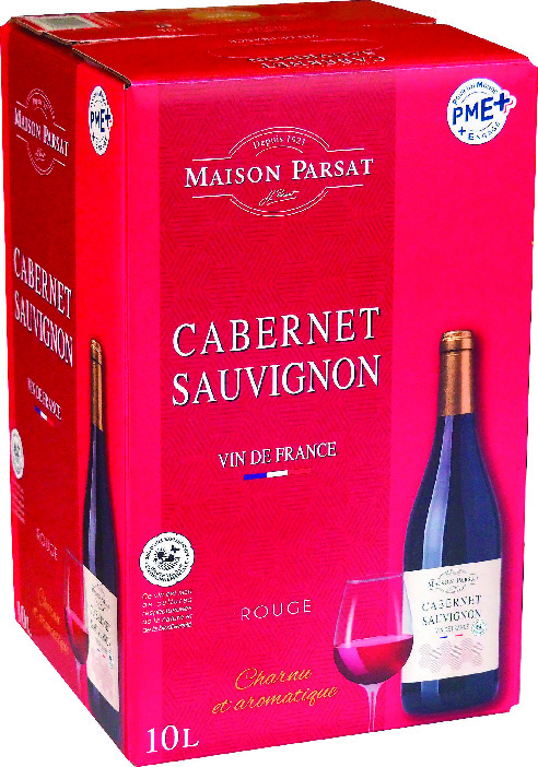 V.S.I.G.(1) VIN DE FRANCE(2) MAISON PARSAT CABERNET SAUVIGNON