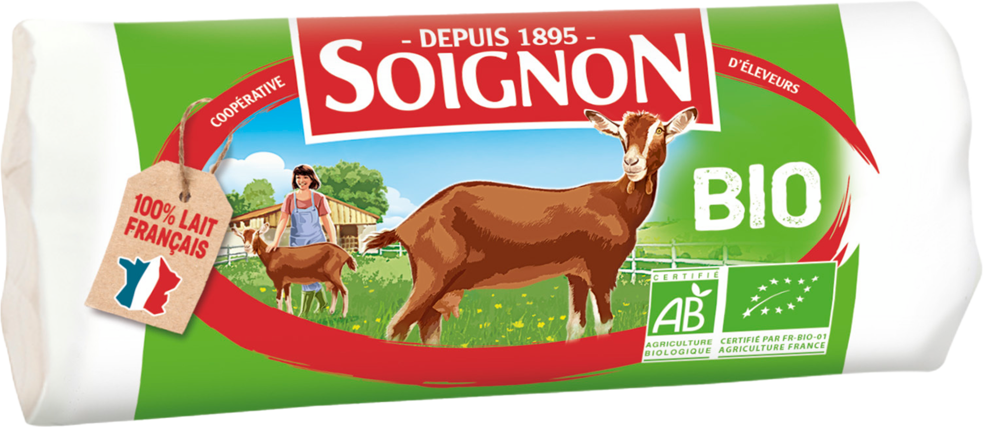 Bûche de chèvre bio 23% Mat.Gr.