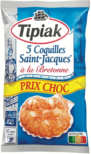 COQUILLES SAINT-JACQUES* À LA BRETONNE SURGELÉES
