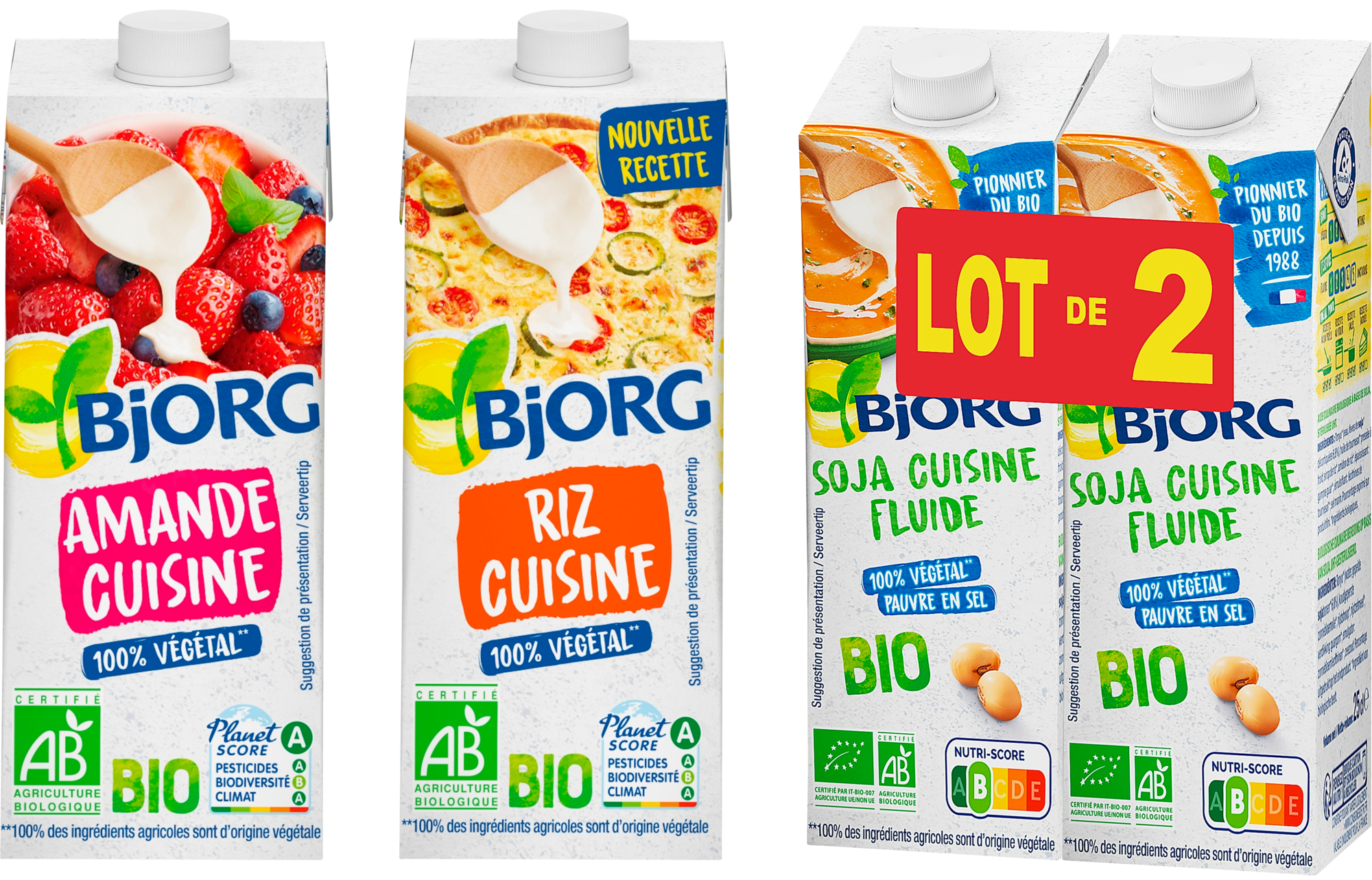 SUR LES PRODUITS PRÉSENTS EN MAGASIN DE LA GAMME AIDES CULINAIRES BIO "BJORG"