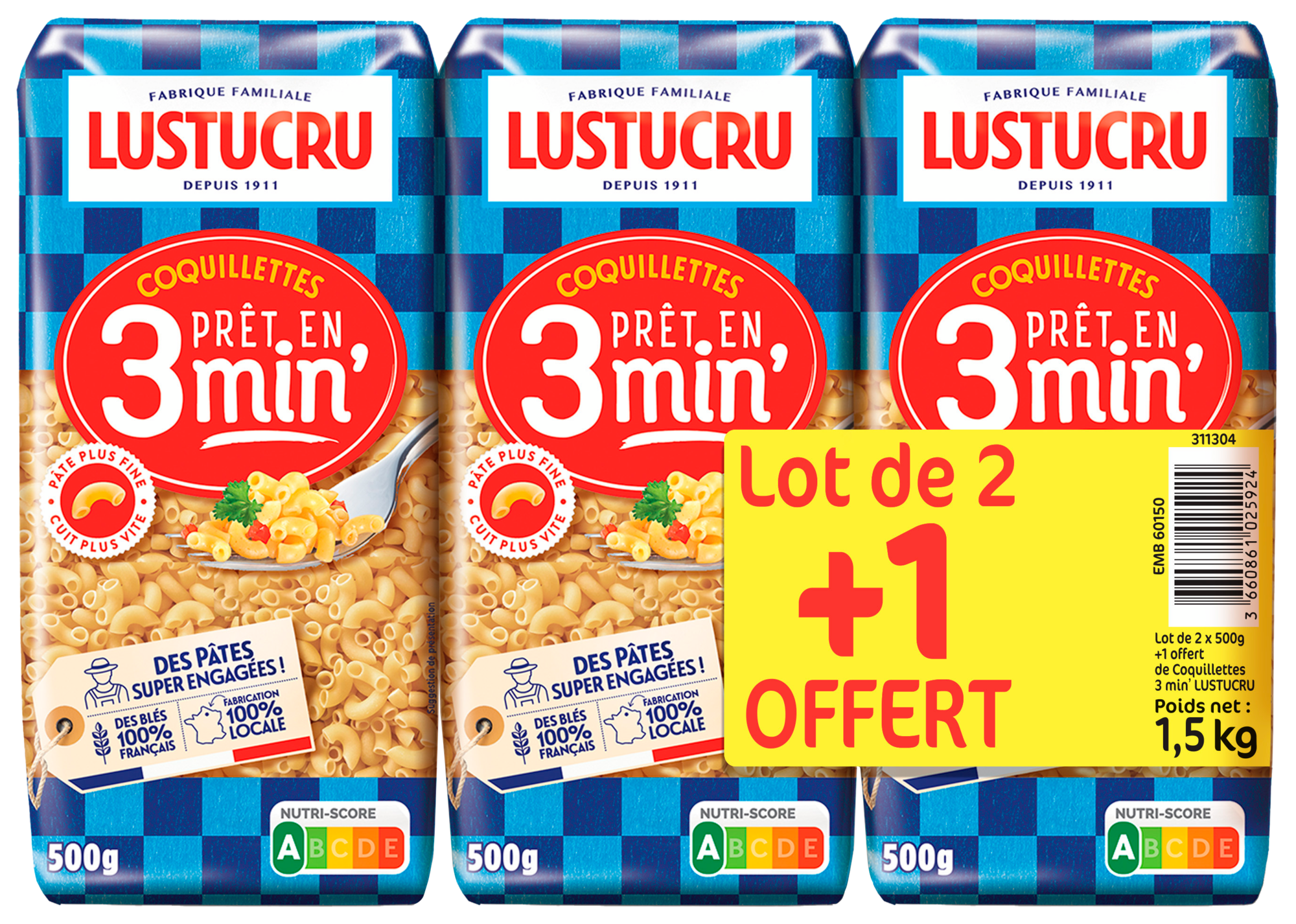 PÂTES CUISSON RAPIDE