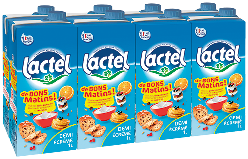 LAIT UHT DE BONS MATINS DEMI ÉCRÉMÉ