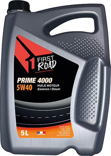 HUILE MOTEUR PRIME 4000 5W40 POUR MOTEUR ESSENCE ET DIESEL