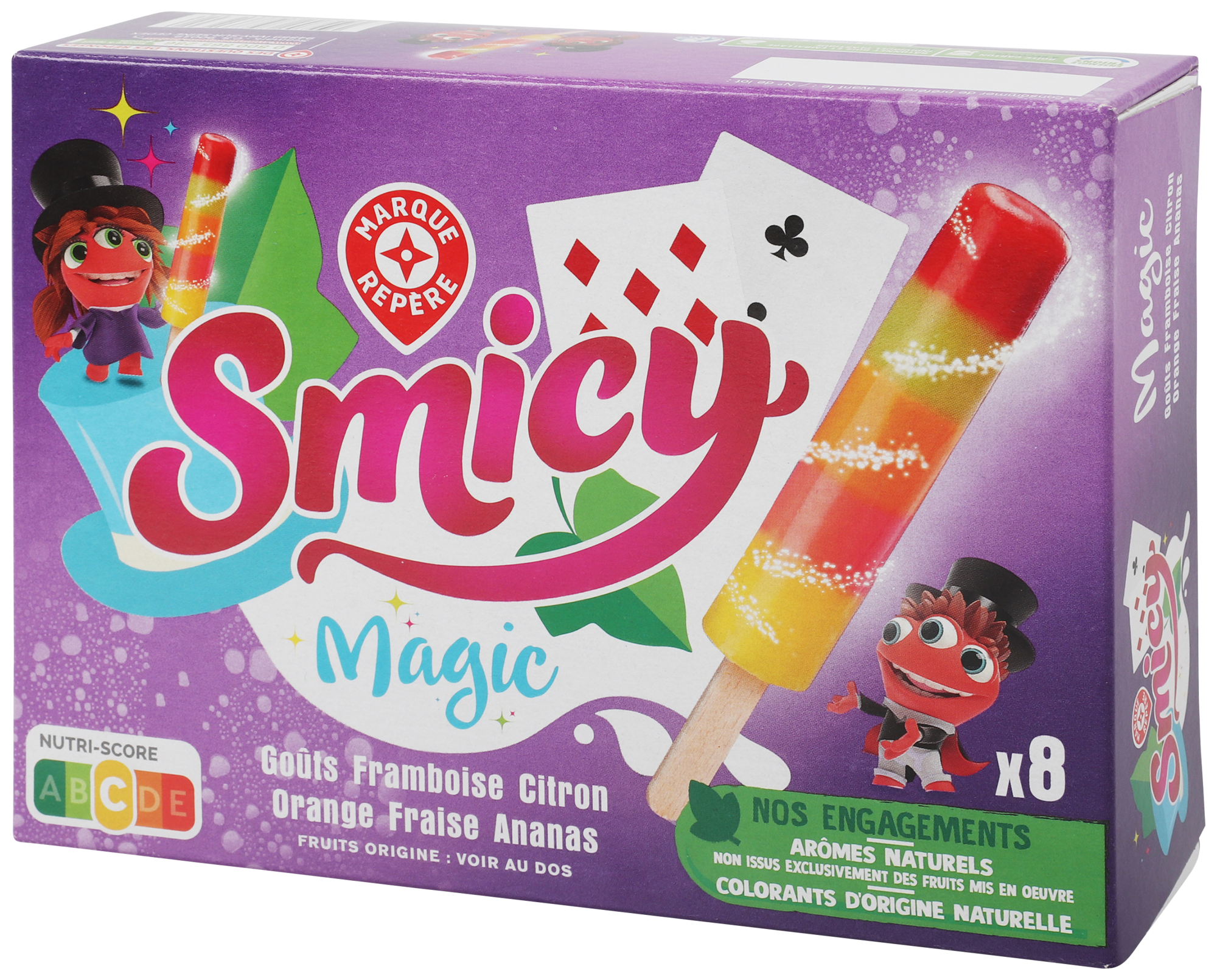 8 BÂTONNETS DE GLACE MAGIC MULTIFRUITS