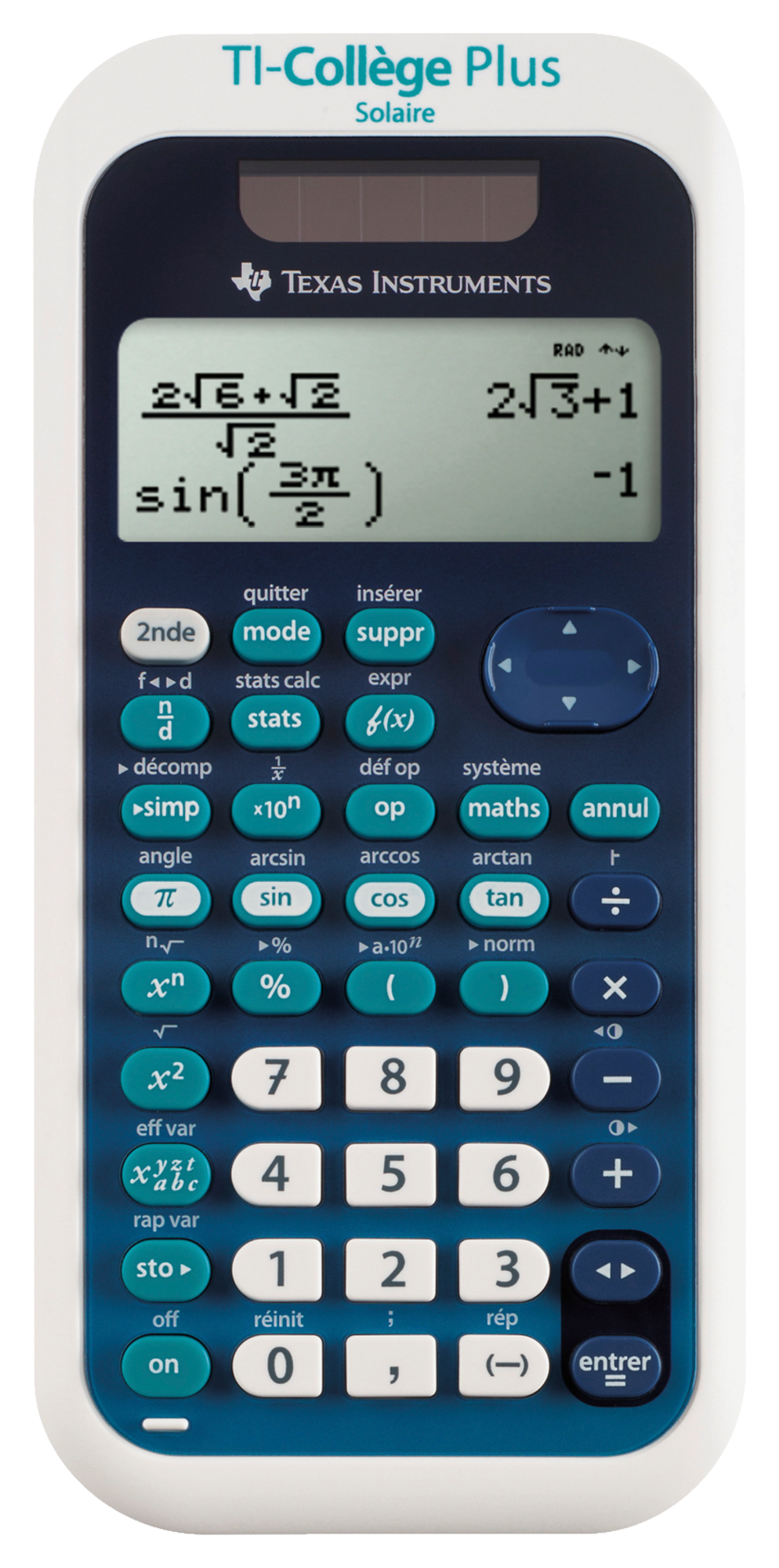 Calculatrice scientifique TI-Collège plus solaire