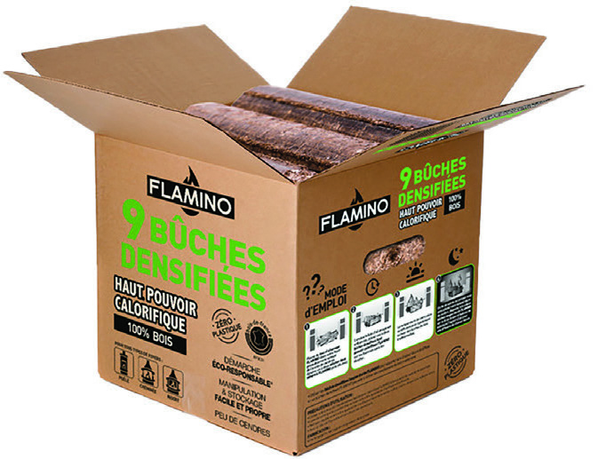 BÛCHES DENSIFIÉES HAUTES POUVOIR CALORIFIQUE X9*