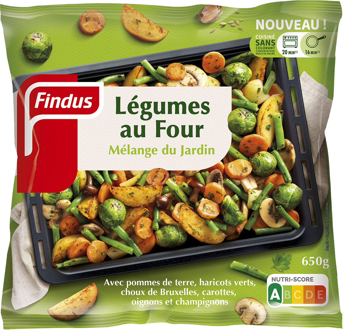LÉGUMES AU FOUR
MÉLANGE DU JARDIN SURGELÉS