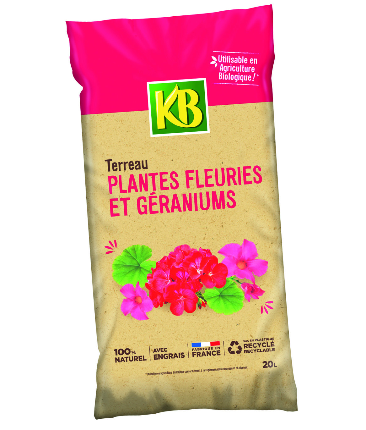 TERREAU PLANTES FLEURIES ET GÉRANIUMS
