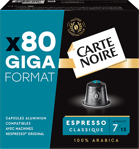 80 CAPSULES DE CAFÉ ESPRESSO 100 % ARABICA