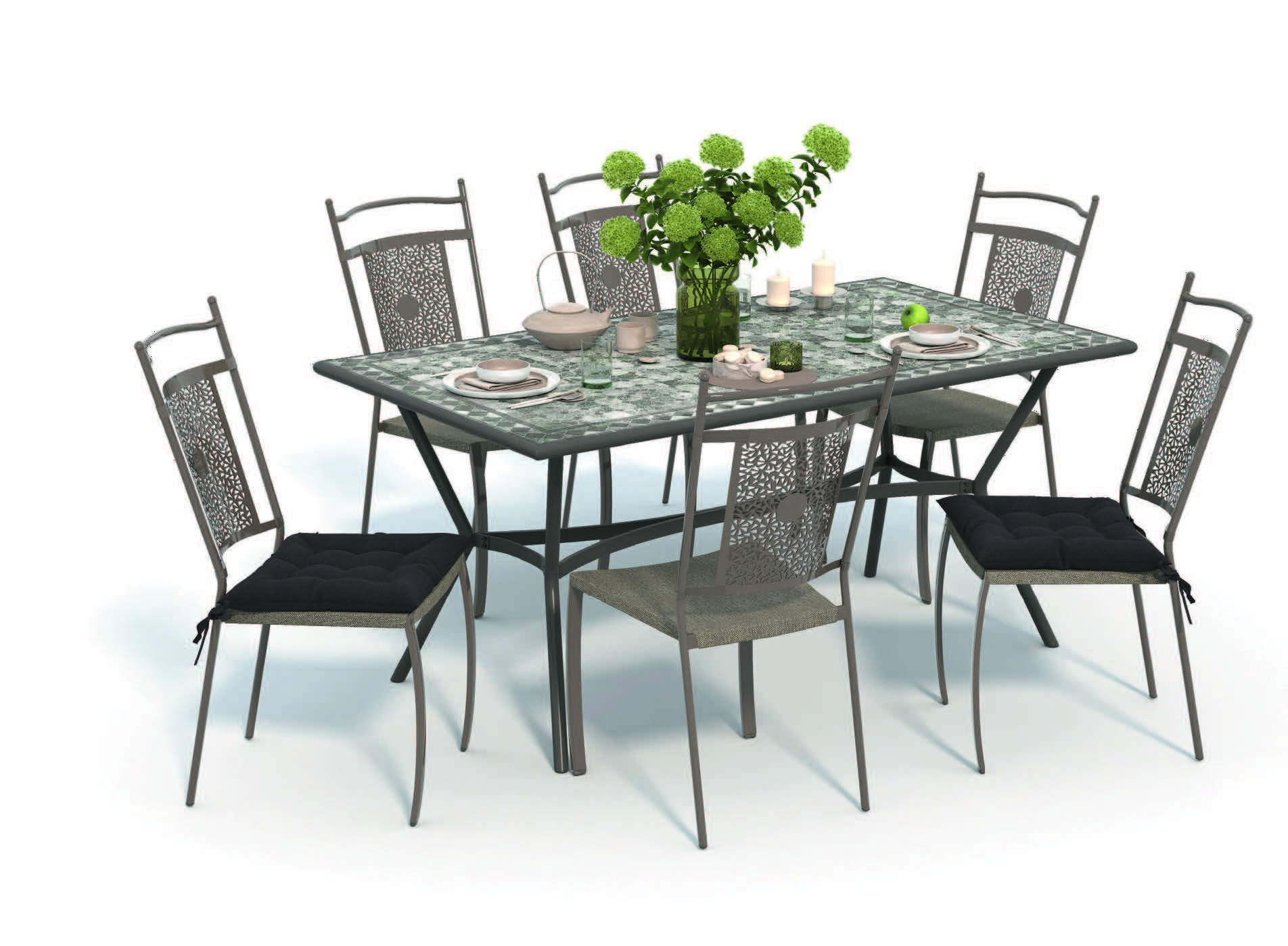 TABLE RECTANGULAIRE MOSAIQUE