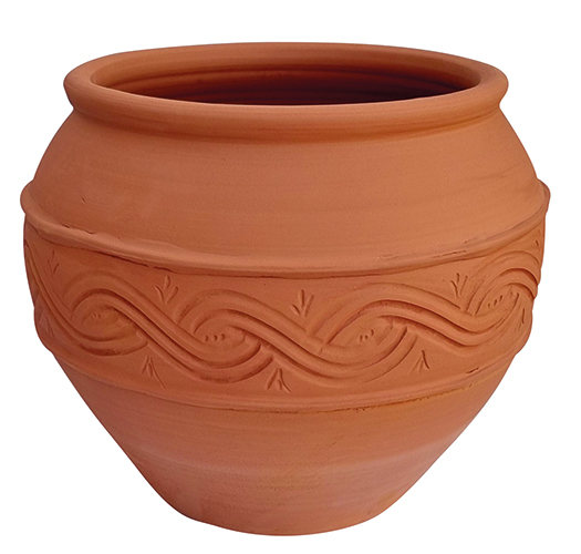 POT ROND EN TERRE CUITE “COMPOSTELLE”