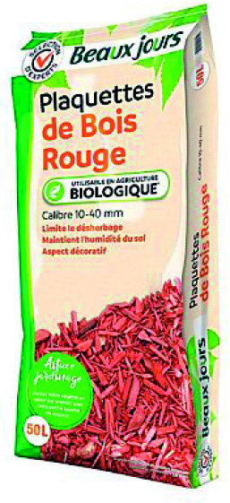 PLAQUETTES DE BOIS ROUGE 50L
