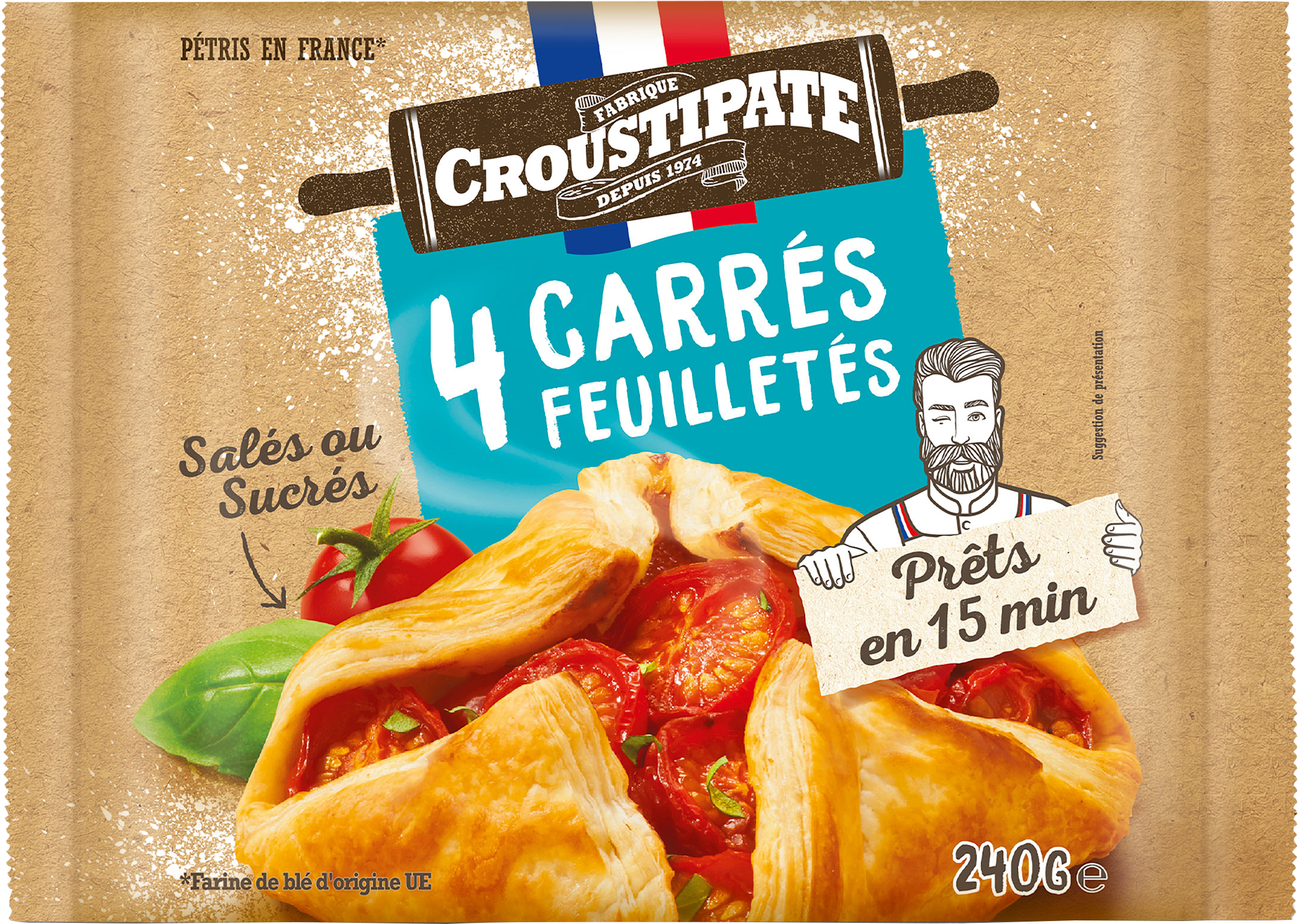 4 CARRÉS FEUILLETÉS