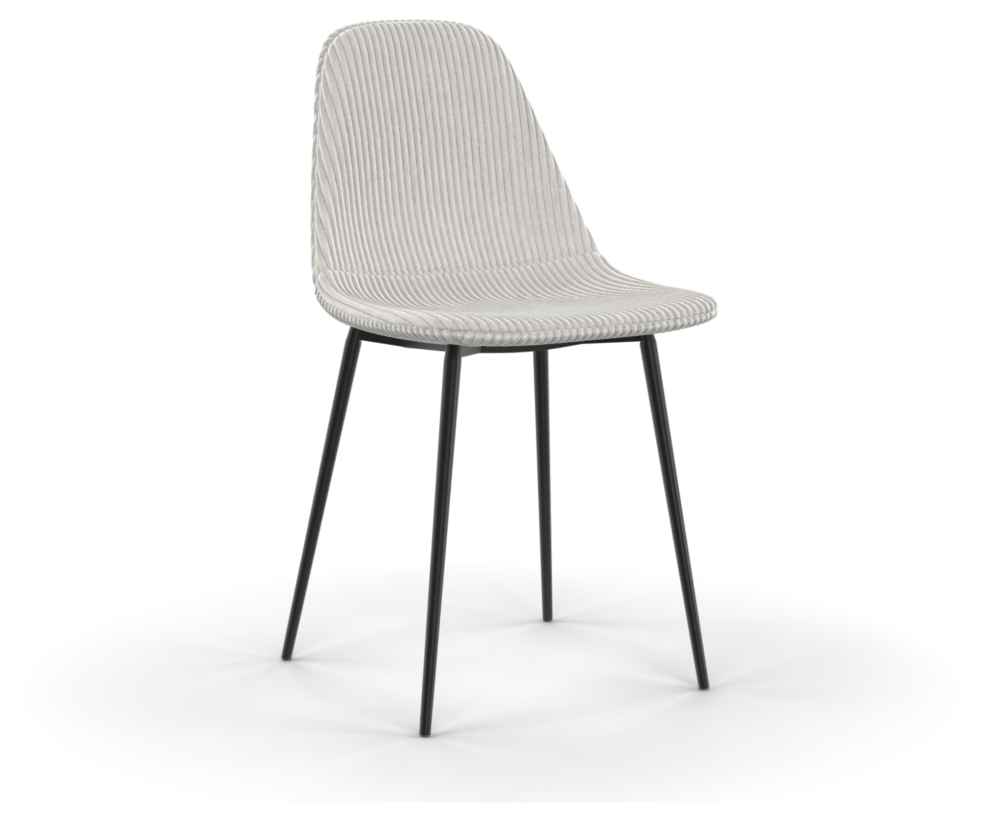 CHAISE VELOURS COTELÉ
