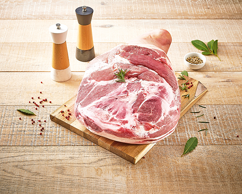 PORC : ÉPAULE ENTIÈRE 
AVEC OS ET JARRET