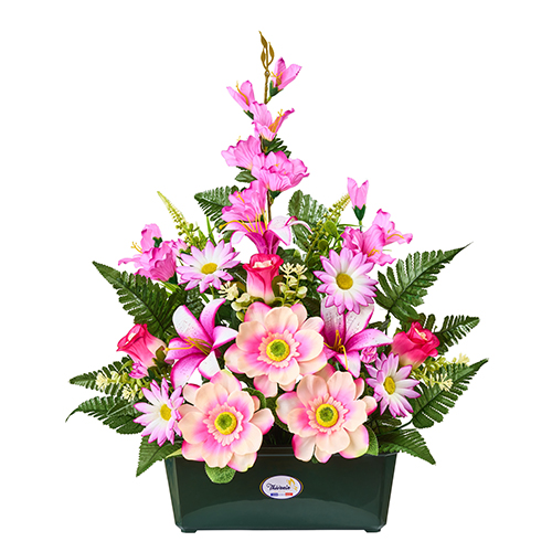 JARDINIERE DE COSMOS/LYS/GLAIEUL/BOUTONS