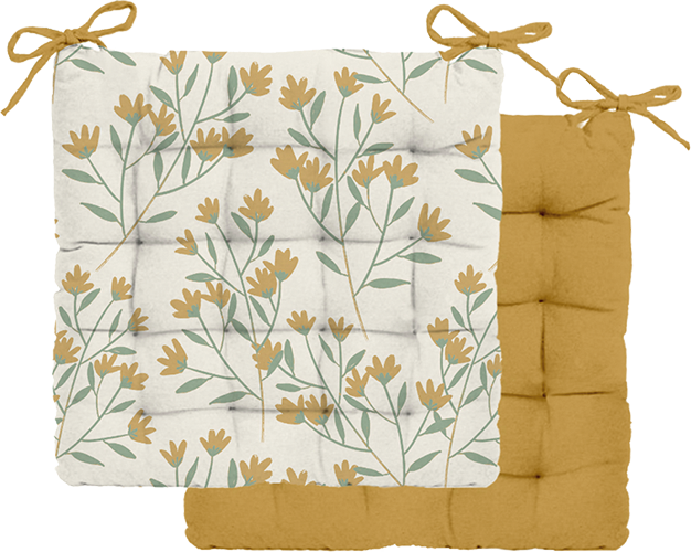 LOT DE 2 GALETTES DE CHAISE 40X40 CM