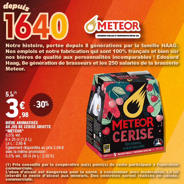 BIÈRE AROMATISÉE AU JUS DE CERISE GRIOTTE
