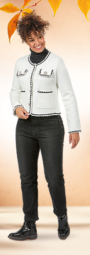 JEAN DROIT POCHES SURPIQUÉES