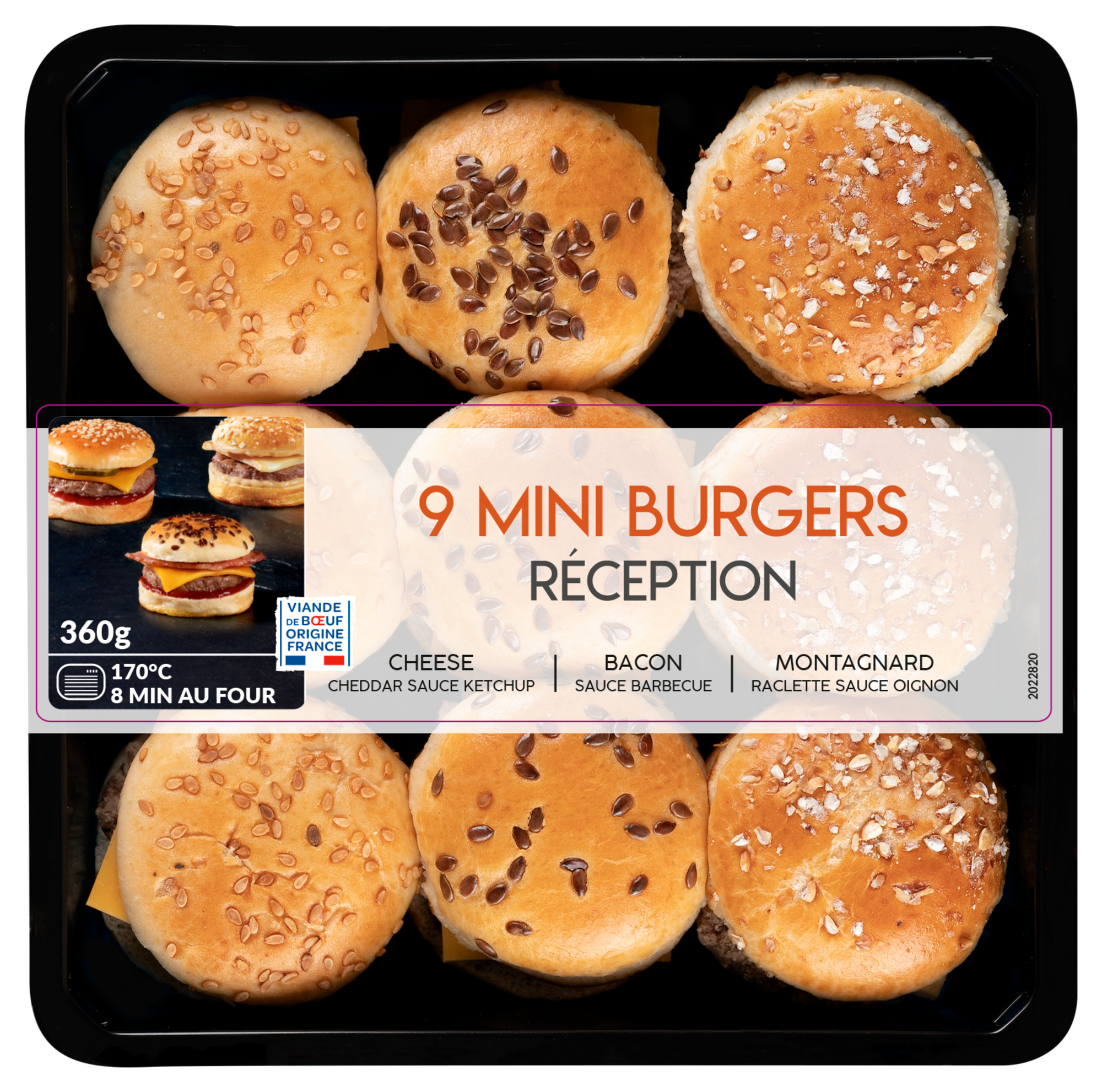 9 mini burgers réception