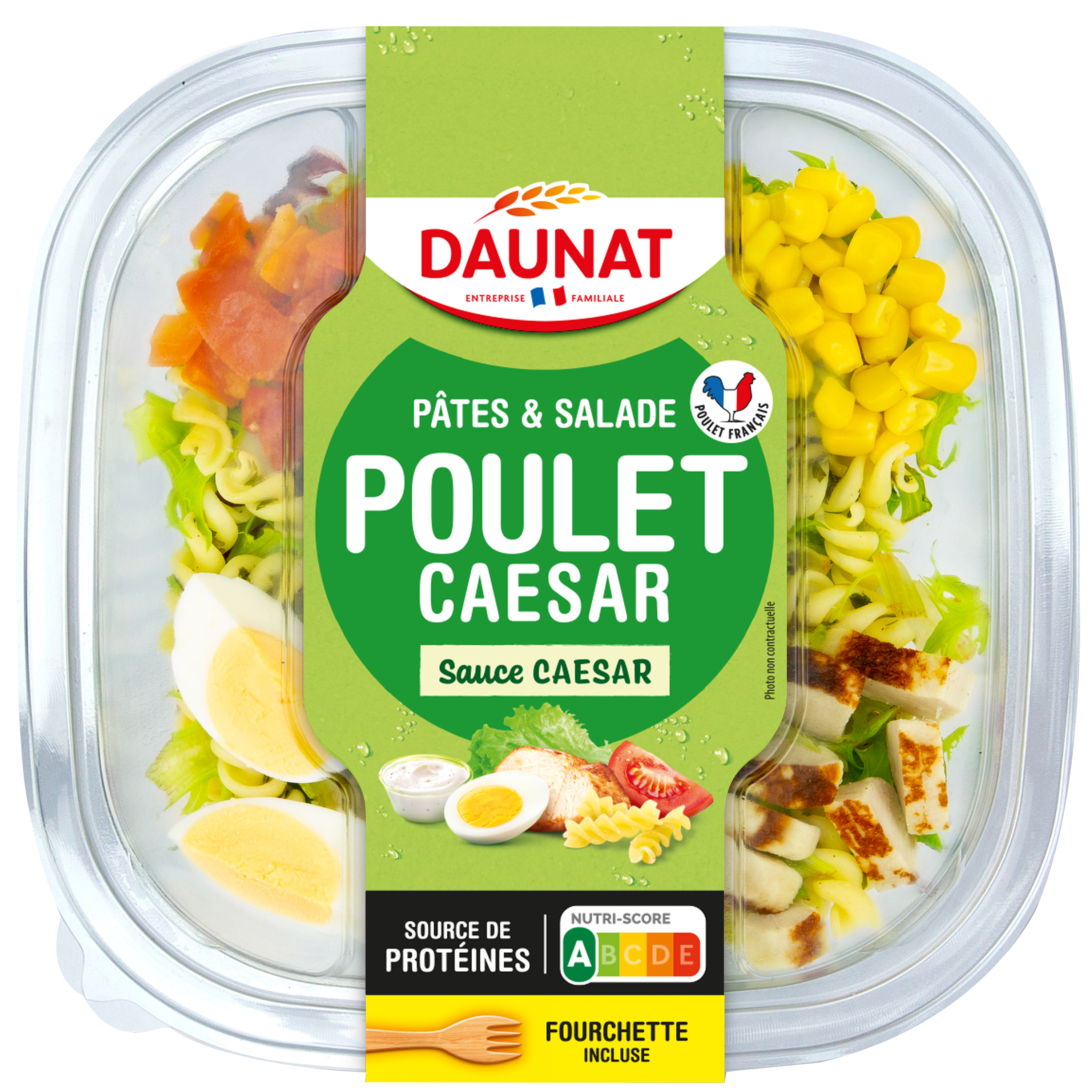 PATES & SALADE POULET CAESAR SAUCE CAESAR