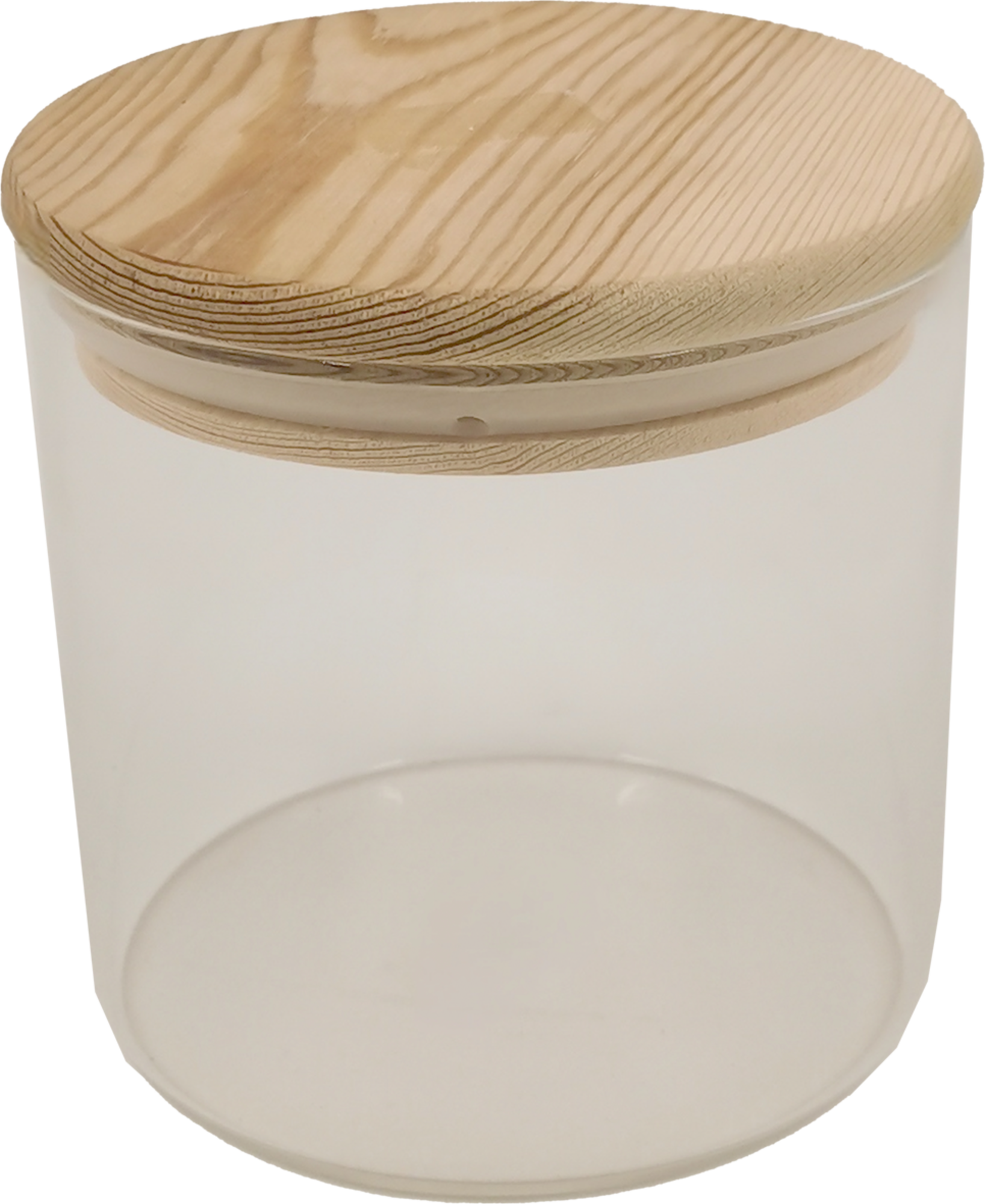 BOÎTE EN VERRE 1L AVEC COUVERCLE EN BOIS