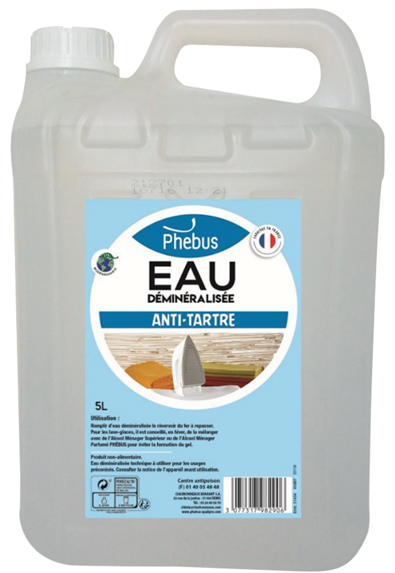 LOT DE TROIS EAU DÉMINÉRALISÉE