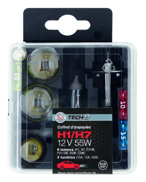 COFFRET D’AMPOULES H1/H7 ET FUSIBLES 