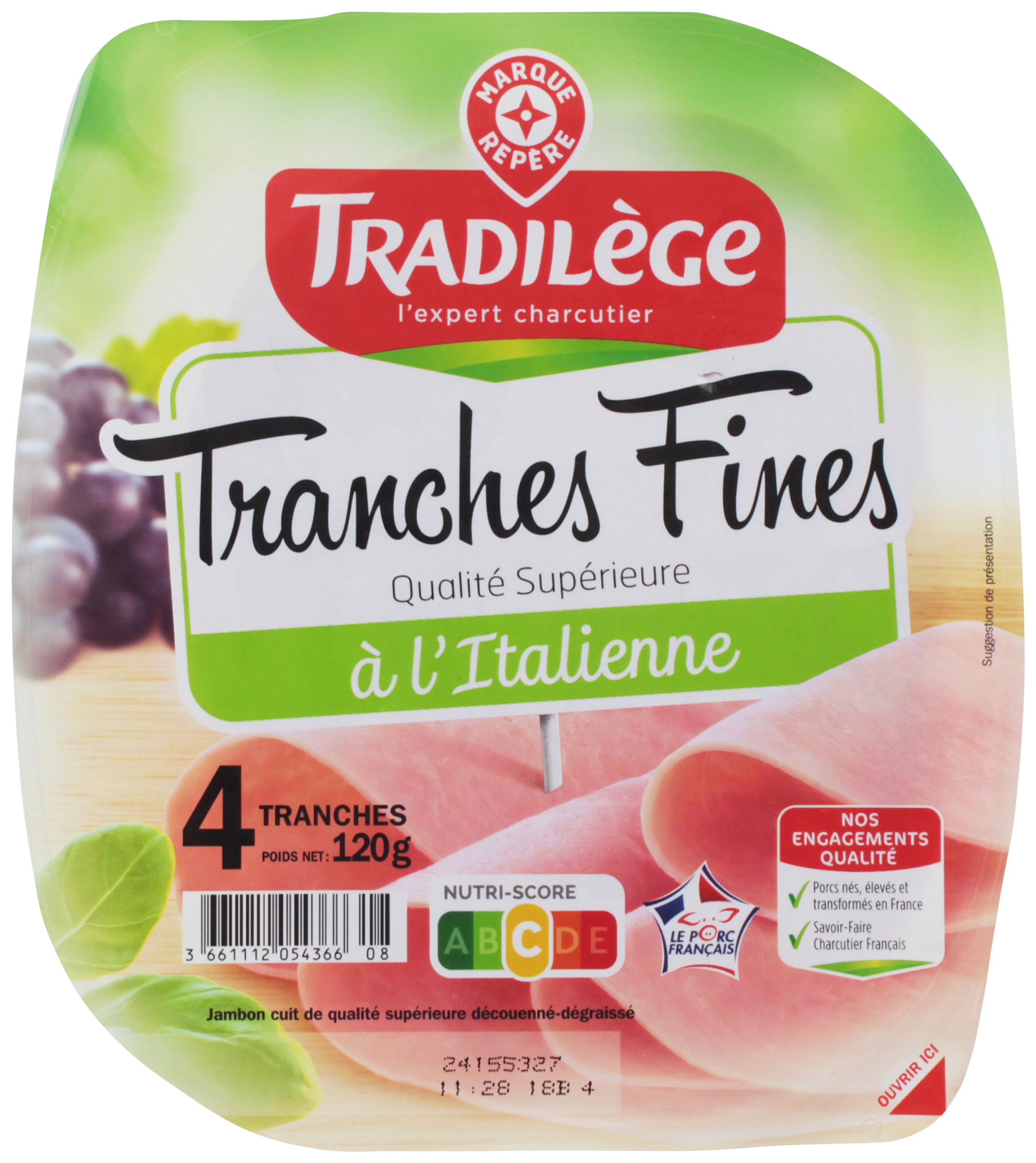 JAMBON TRANCHES FINES QUALITÉ SUPÉRIEURE