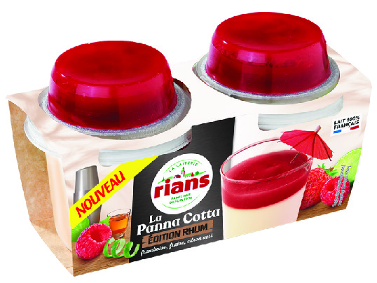 PANNA COTTA FRAMBOISE, FRAISE, CITRON VERT